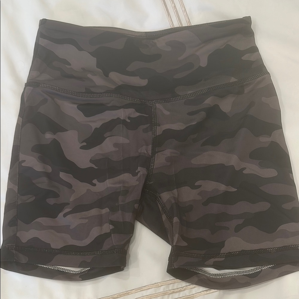 Camo Print Biker Shorts - Picture 1 of 2